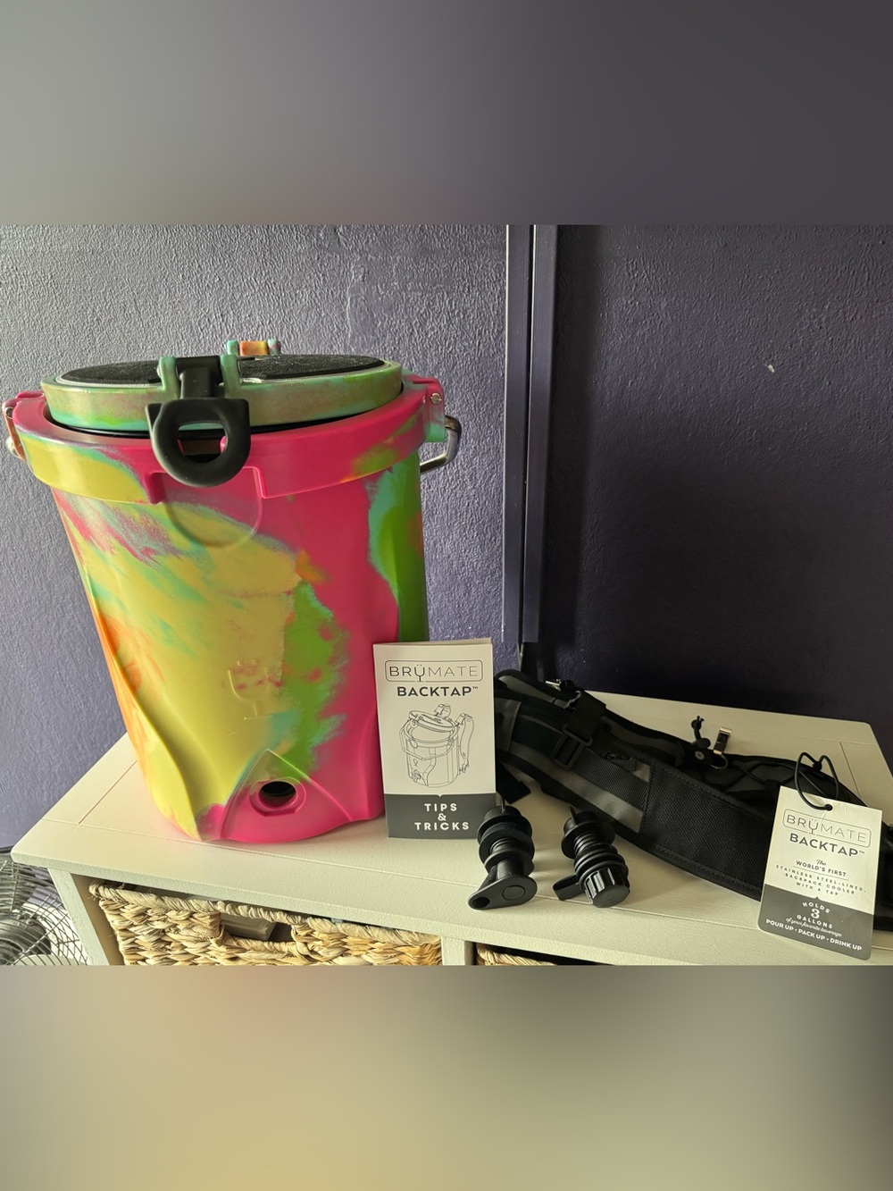BrüMate BackTAP Insulated Cooler - Multicolor Tie-Dye